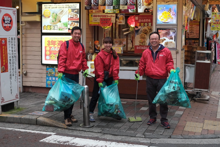 キリンビールマーケティング株式会社　フジタ株式会社　中華街合同清掃活動