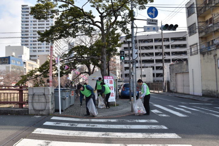 清掃活動　大岡川　武松商事