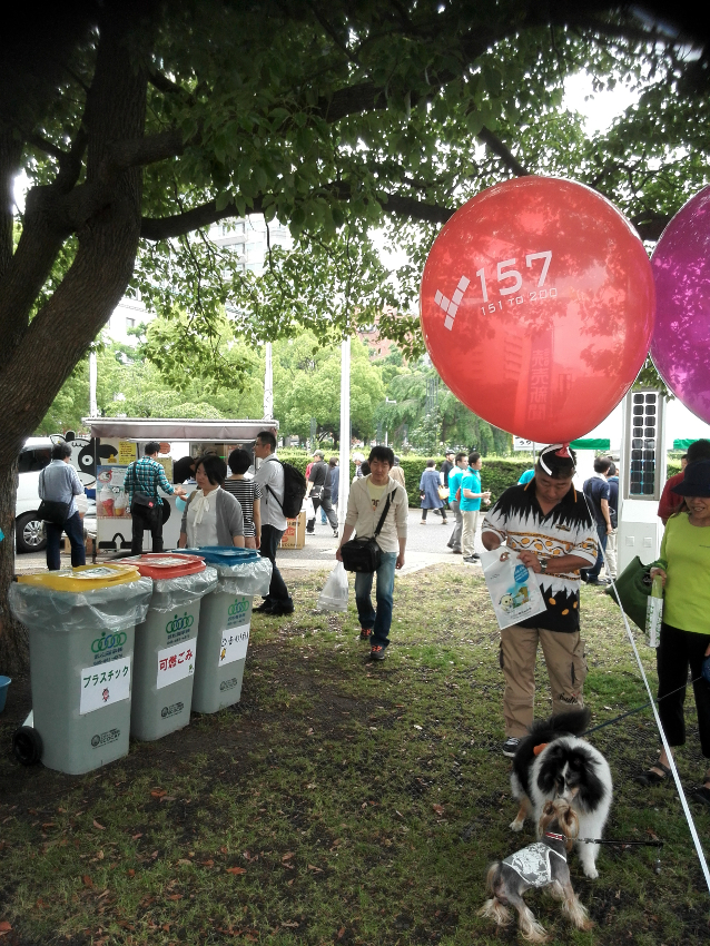 横浜セントラルタウンフェスティバル　ごみ箱　カート　廃棄物処理